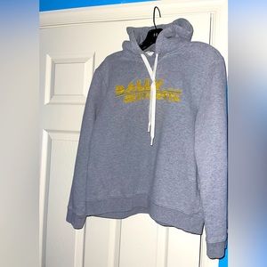 BALLY Hoodie Grey/Gold Size L USA 40